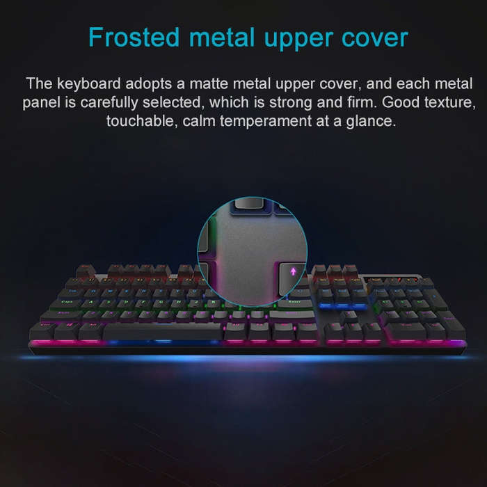 Rapoo V500 PRO Mixed Light 104 Keys Desktop Laptop Computer Game Esports Office Home Typing Wired...