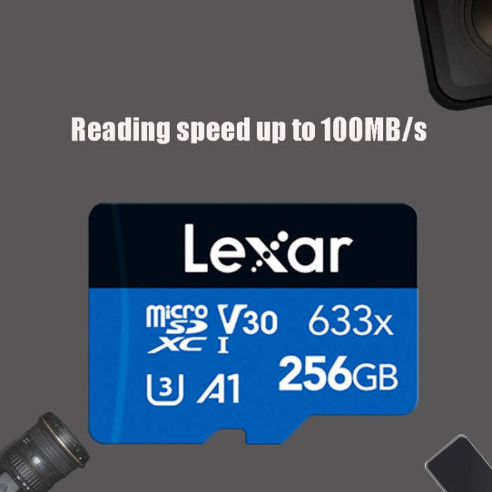 Lexar 633x 256GB High-speed Mobile Phone Camera Memory TF Card Switch Expansion Driving Recorder ...