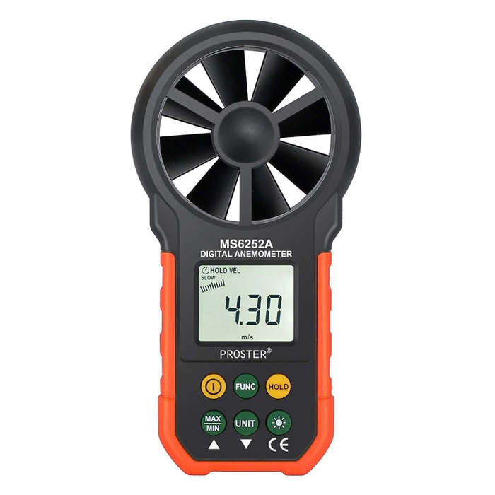 PEAKMETER High-precision Digital Display Wind Speed Air Volume Measuring Instrument MS6252A Wind ...