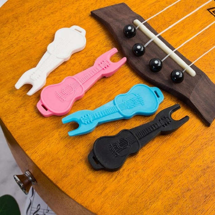 50 PCS Acoustic Guitar String Starter Pull Solid String Cone Guitar Change Tool(Black)