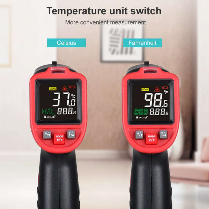 Wintact WT323A -50 Degree C~650 Degree C Handheld Portable Outdoor Non-contact Digital Infrared T...