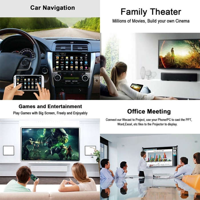 G4 Wireless WiFi Display Dongle Receiver Airplay Miracast DLNA TV Stick for iPhone, Samsung, and ...