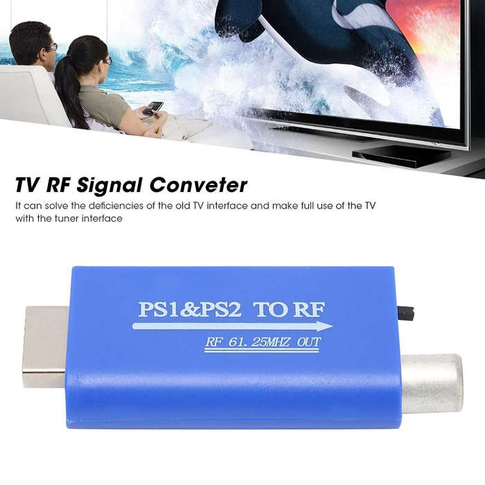 61.25MHz PS1 & PS2 to RF TV Signal Radio Frequency Converter