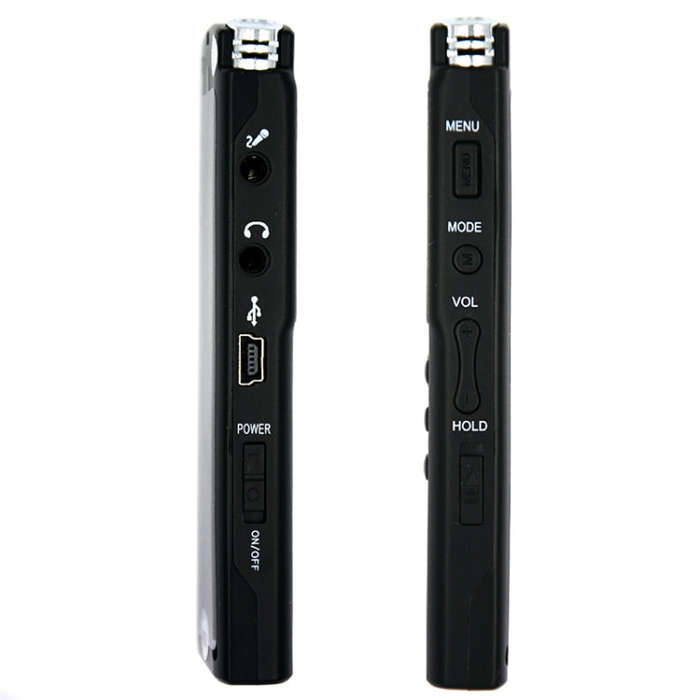 T60 Monochrome Screen HD Noise Reduction Digital Voice Recorder, 32G, Support MP3 / WAV Format (B...