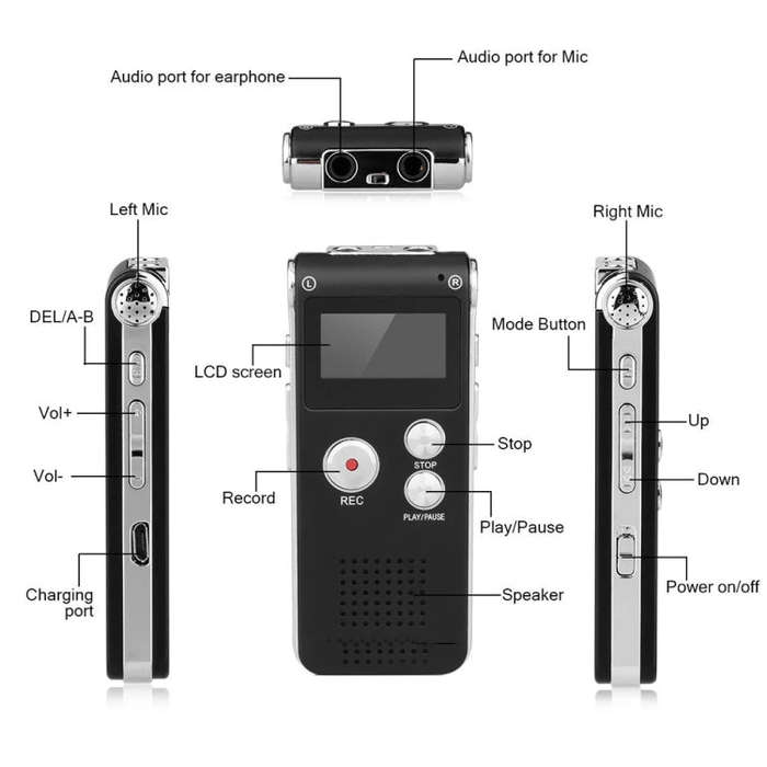 SK012 8GB Smart Noise Reduction HD Voice Recording Pen