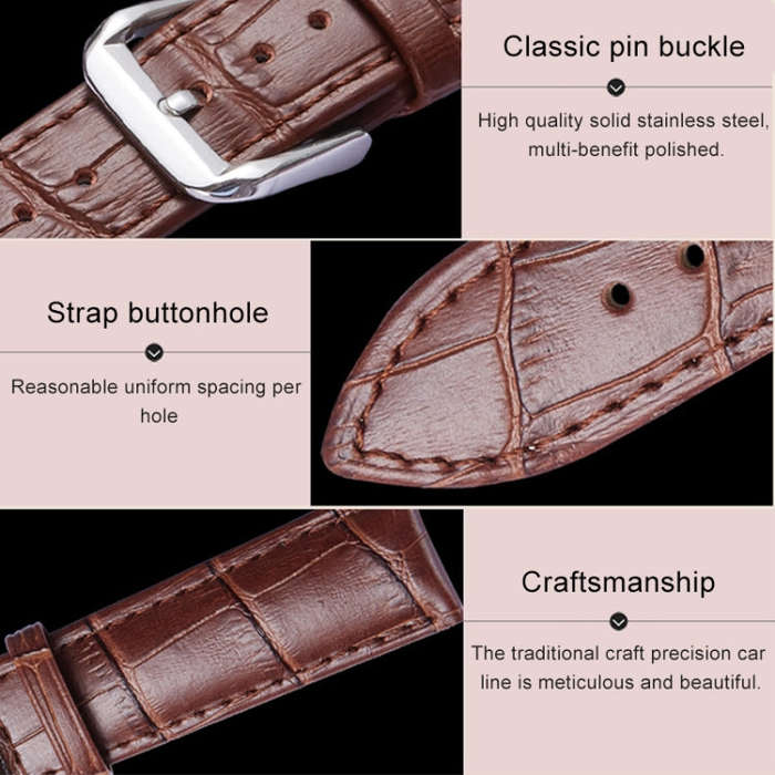 Calfskin Detachable Watch Leather Watch Band, Specification: 20mm (Red)