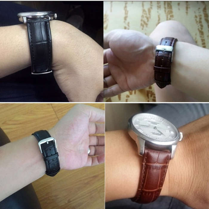 Calfskin Detachable Watch Leather Watch Band, Specification: 20mm (Red)