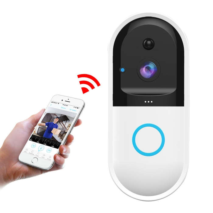 B50 720P Smart WiFi Video Visual Doorbell, Support Phone Remote Monitoring & Night Vision & SD Ca...