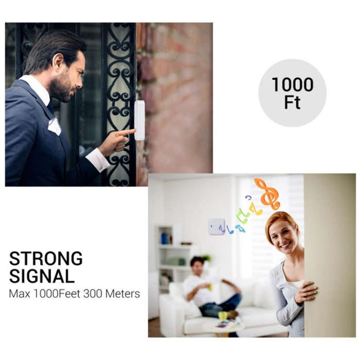P6 110dB Wireless IP55 Waterproof Low Power Consumption WiFi Doing-dong Doorbell Receiver, Receiv...