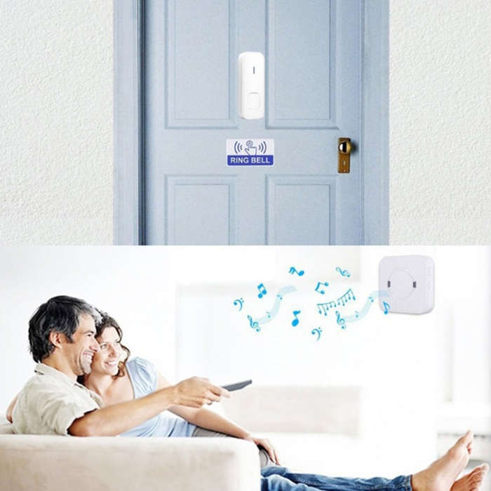 P6 110dB Wireless IP55 Waterproof Low Power Consumption WiFi Doing-dong Doorbell Receiver, Receiv...