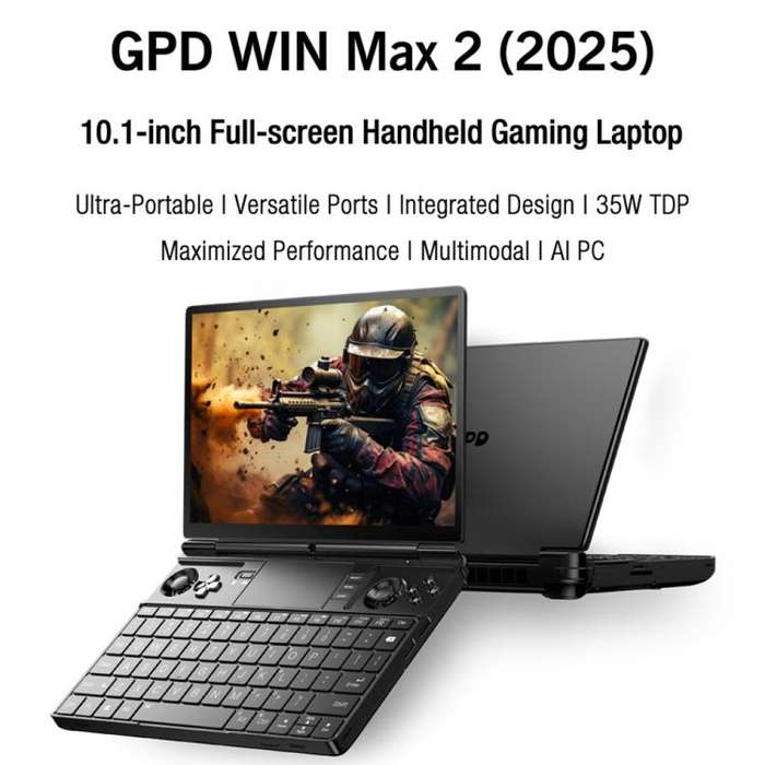 GPD WIN Max 2 2025 Handheld Gaming PC, 32GB+2TB, 10.1 inch Windows 11 Home  AMD Ryzen AI 9 HX 370...