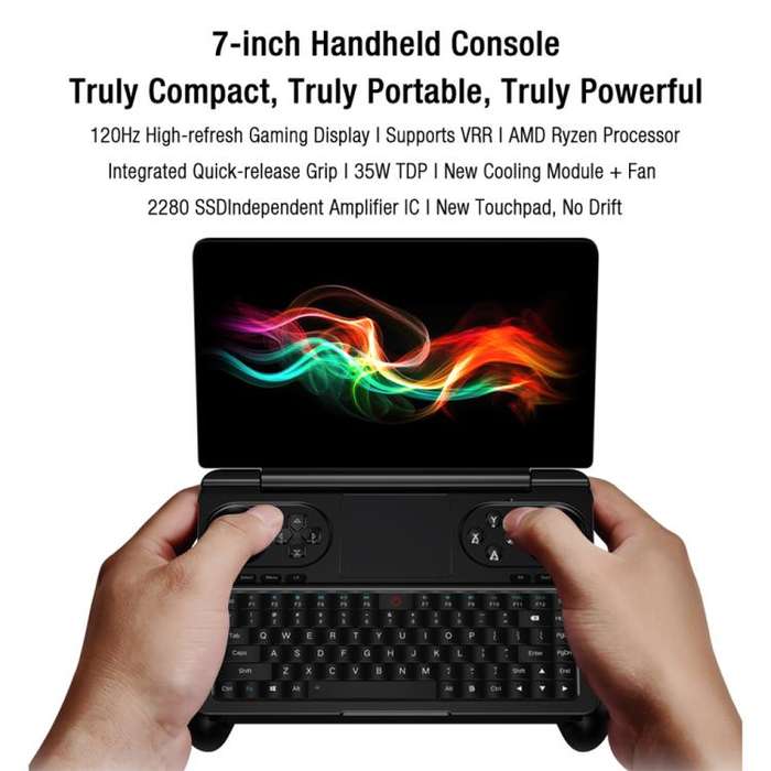 GPD WIN Mini 2025 Handheld Gaming PC, 16GB+1TB, 7 inch Windows 11 Home AMD Ryzen 7 8840U, UK Plug