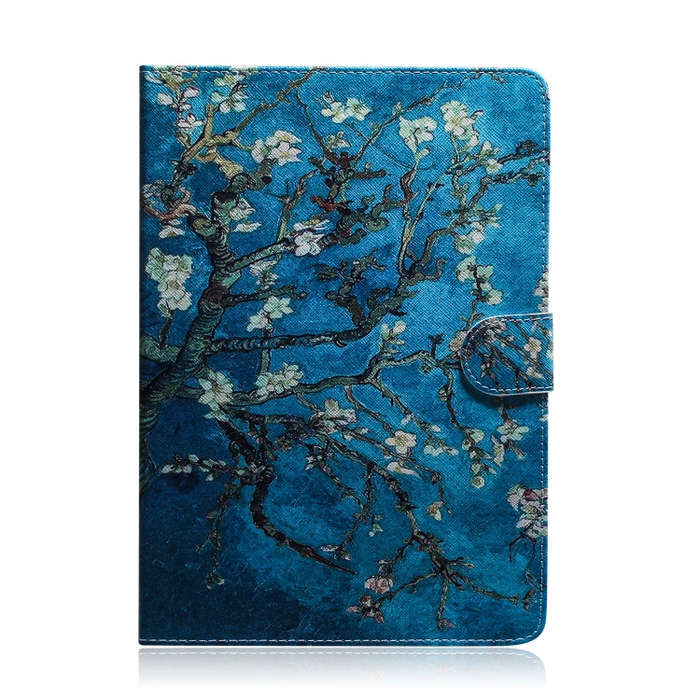 Apricot Blossom Pattern Horizontal Flip Leather Case for Huawei MediaPad T5, with Holder & Card S...