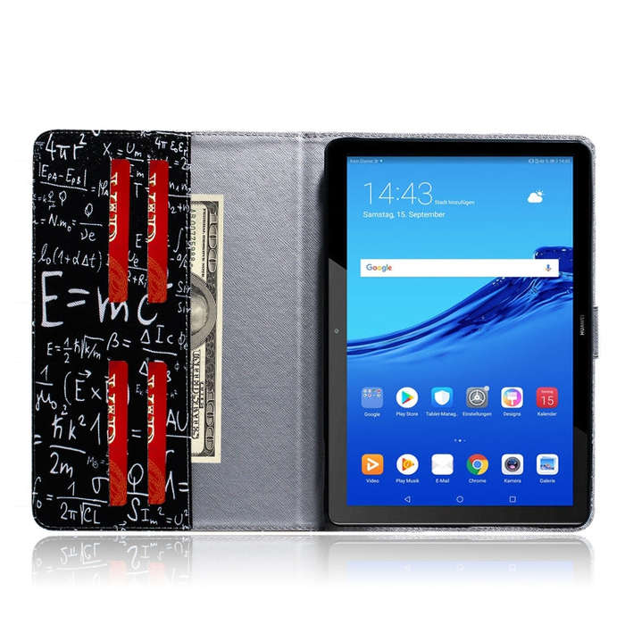 Formula Pattern Horizontal Flip Leather Case for Huawei MediaPad T5, with Holder & Card Slot & Wa...