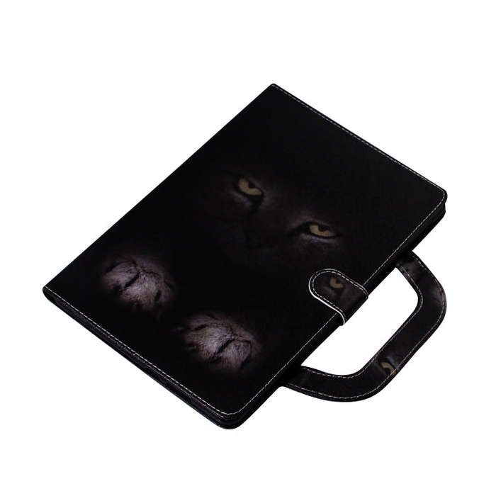 Cat Pattern Horizontal Flip Leather Case for Huawei MediaPad T5, with Holder & Card Slot & Wallet