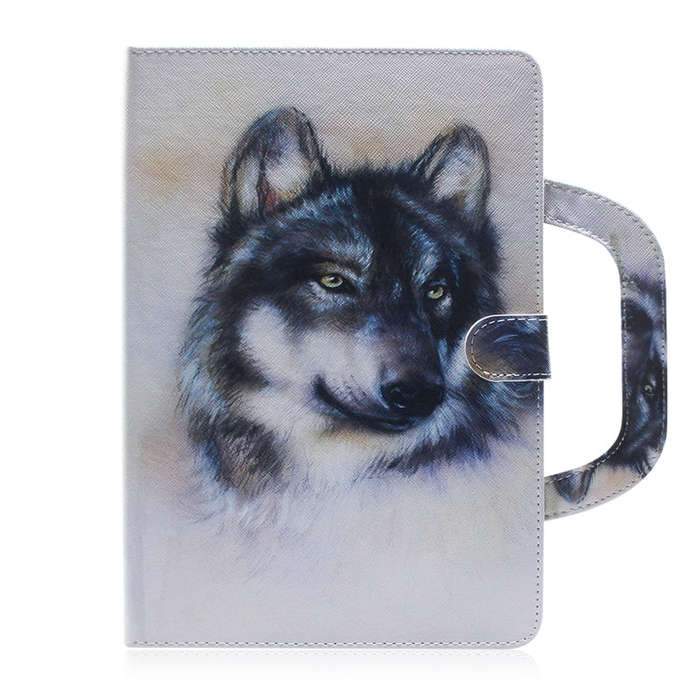 Wolf Pattern Horizontal Flip Leather Case for Huawei MediaPad M5 Lite 10, with Holder & Card Slot...