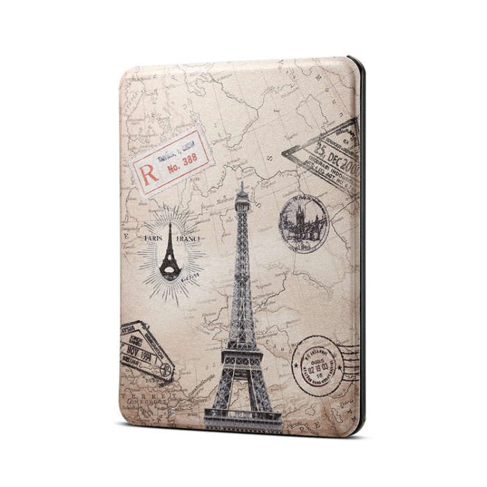 Eiffel Tower Pattern Horizontal Flip PU Leather Protective Case for Amazon Kindle 2019, with Slee...