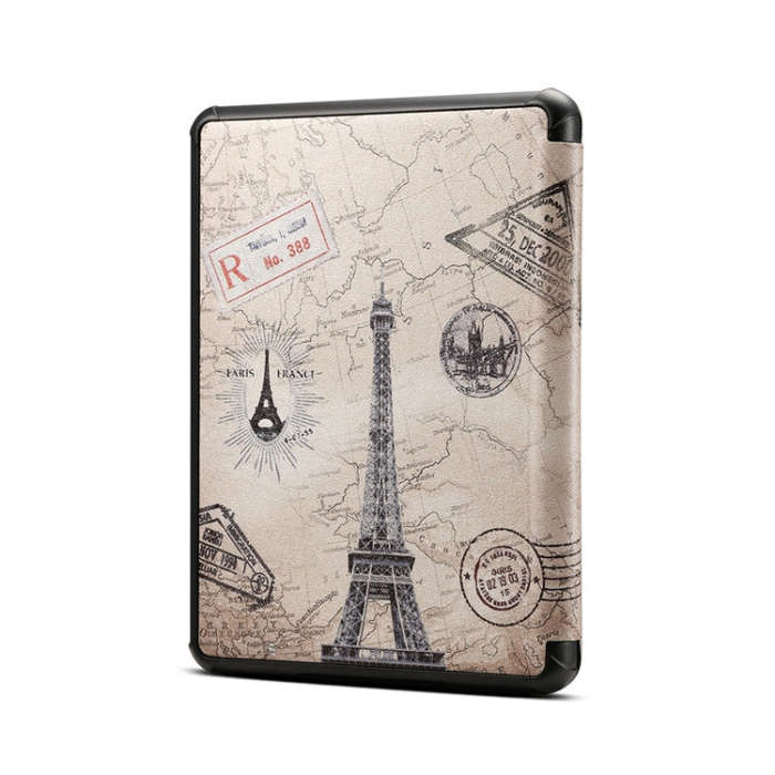 Eiffel Tower Pattern Horizontal Flip PU Leather Protective Case for Amazon Kindle 2019, with Slee...