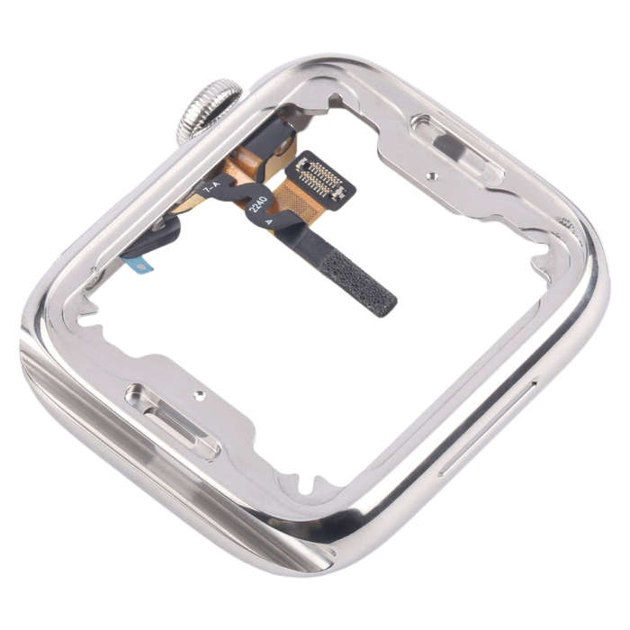 For Apple Watch Series 7 / 8 / 9 41mm LTE Stainless Steel Middle Frame Bezel Plate with Crown Spi...