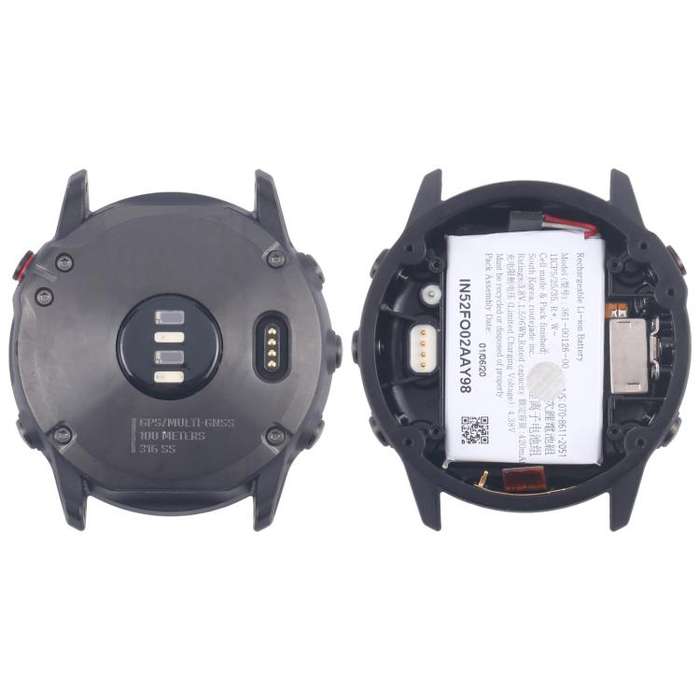 For Garmin Fenix 6x Original Disassembled Back Cover(Black)