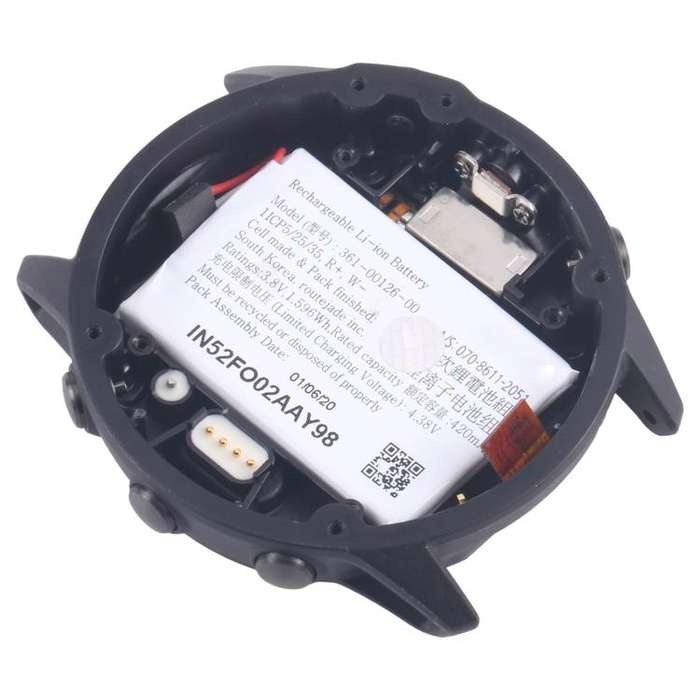 For Garmin Fenix 6x Original Disassembled Back Cover(Black)