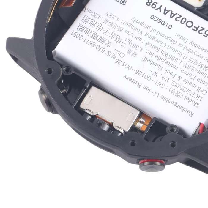 For Garmin Fenix 6x Original Disassembled Back Cover(Black)