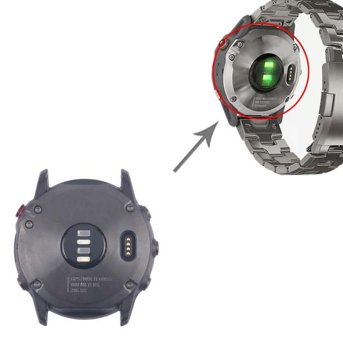 For Garmin Fenix 6x Original Disassembled Back Cover(Black)