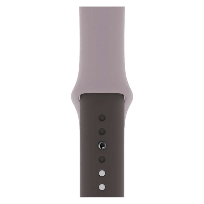 Double Colors Silicone Watch Band for Apple Watch Series 3 & 2 & 1 38mm (Light Grey+Dark Gray)