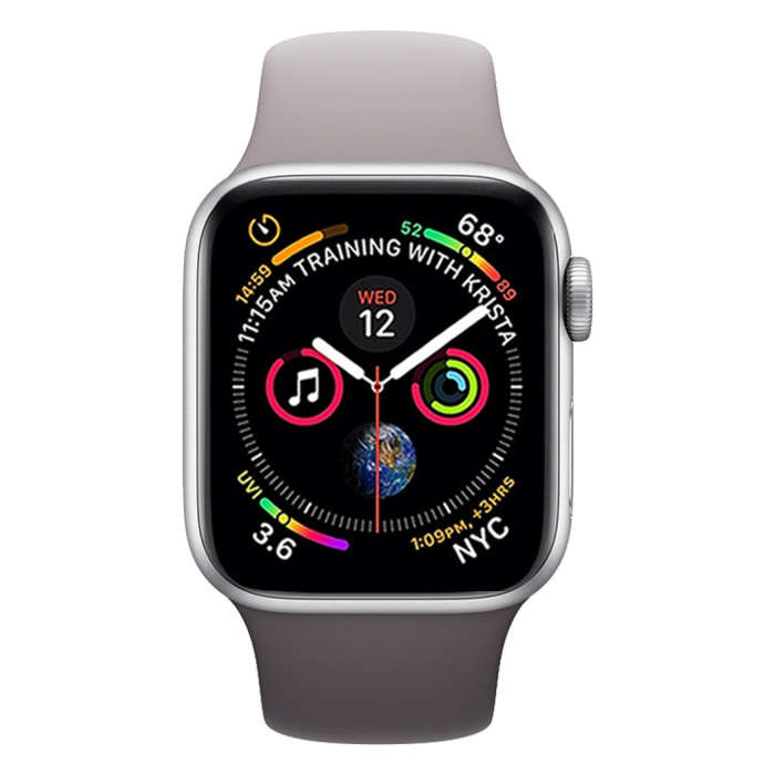Double Colors Silicone Watch Band for Apple Watch Series 3 & 2 & 1 38mm (Light Grey+Dark Gray)