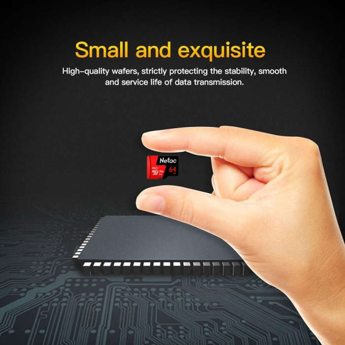 Netac P500 PRO 64GB U3 Speed Level Automobile Data Recorder Monitor Camera Memory Card TF Card