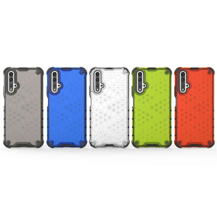Shockproof Honeycomb PC + TPU Protection Case for Huawei Honor 20 PRO (Green)