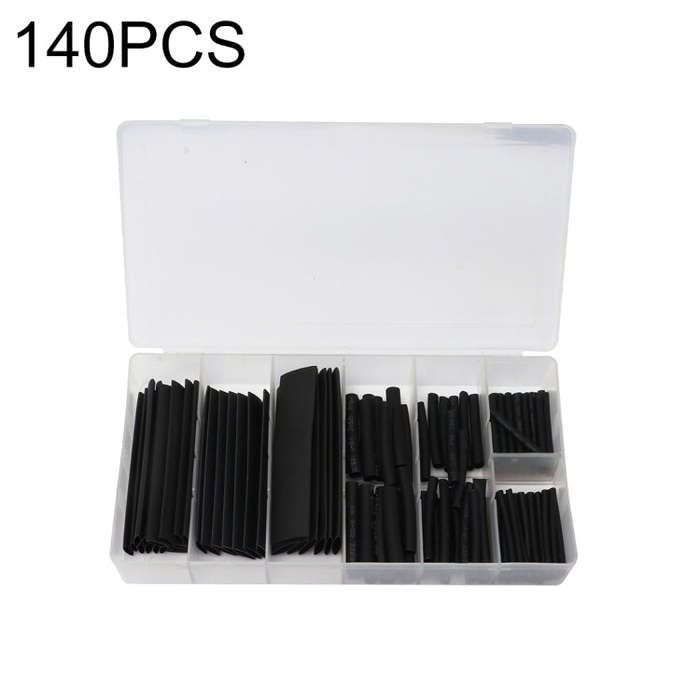 140 PCS / Box Waterproof High Toughness Oxidation Resistance Seal Heat-shrinkable Butt Wire Tube,...