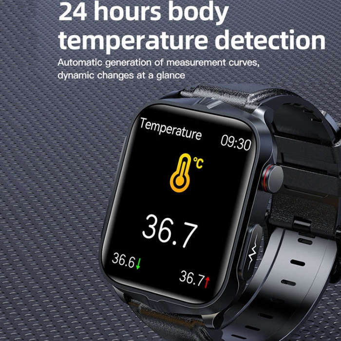 TK11P 1.83 inch IPS Screen IP68 Waterproof Silicone Band Smart Watch, Support Stress Monitoring /...