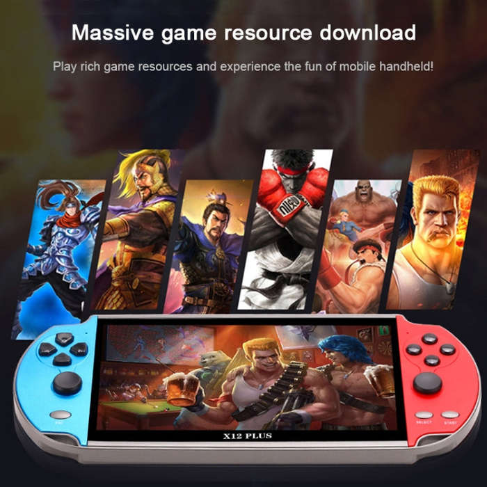 Powkiddy X12 Plus Retro Classic Games Handheld Game Console with 7 inch HD Screen & 16GB Memory, ...