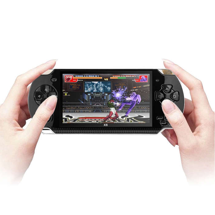 X6 4.3 inch Screen Retro Portable Game Console with 3MP Camera, Built-in 10000 Games, Supports E-...