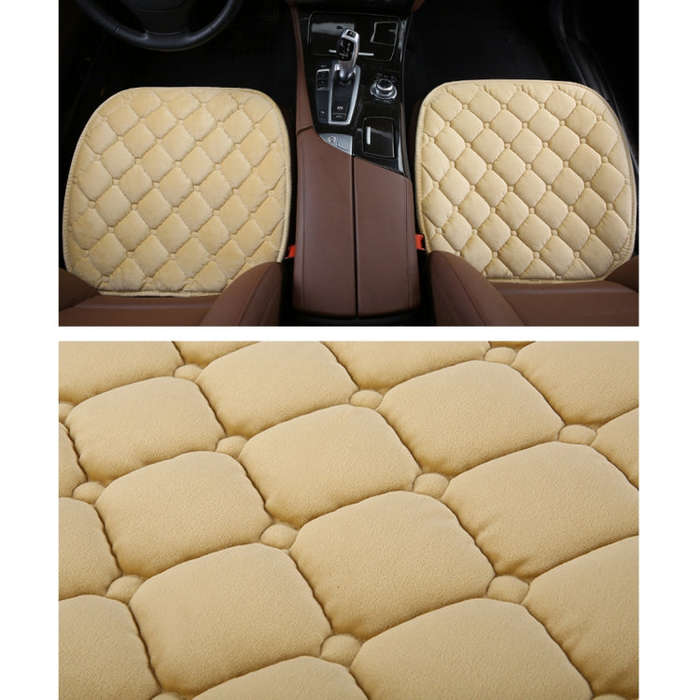 3 PCS / Set Luxurious Warm Car Seat Cover Cushion Universal Front Back Seat Covers Car Non-slip C...