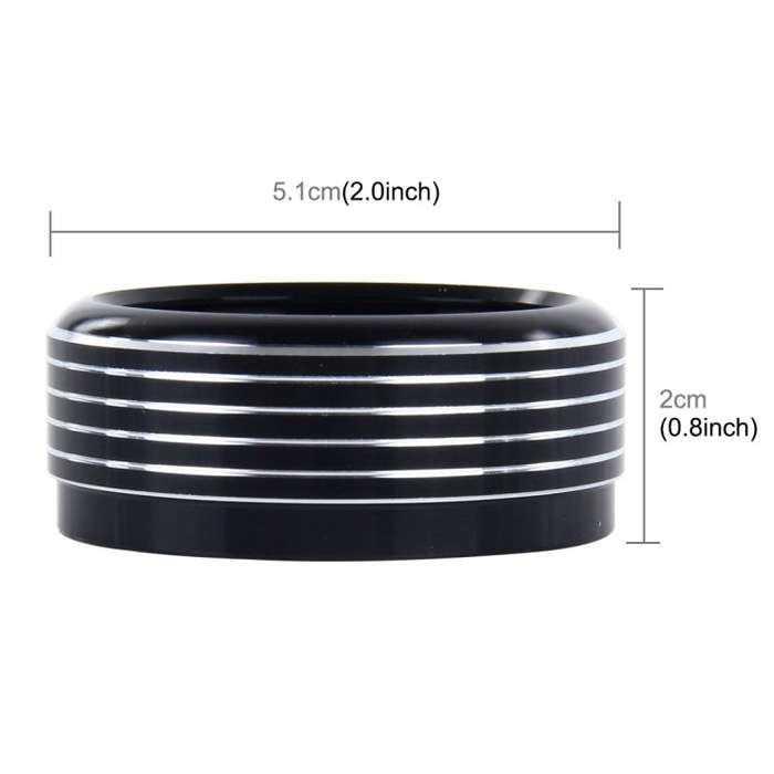 3 PCS Car Aluminum Air Conditioner Knob Case For Subaru(Black)