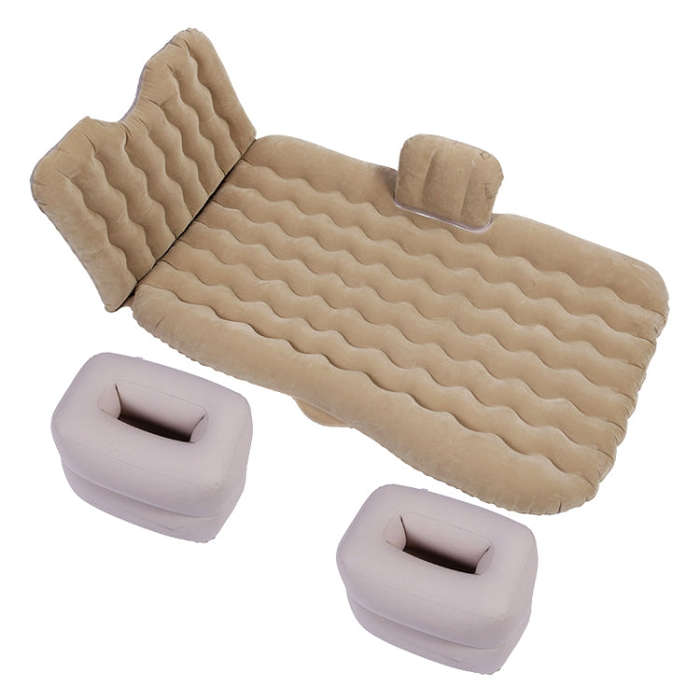 Universal Car Travel Inflatable Mattress Air Bed Camping Back Seat Couch, Size: 90 x 135cm(Beige)