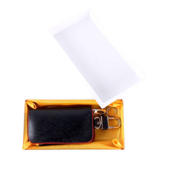 Universal Leather Roots Texture Waist Hanging Zipper Wallets Key Holder Bag (No Include Key)(Red)