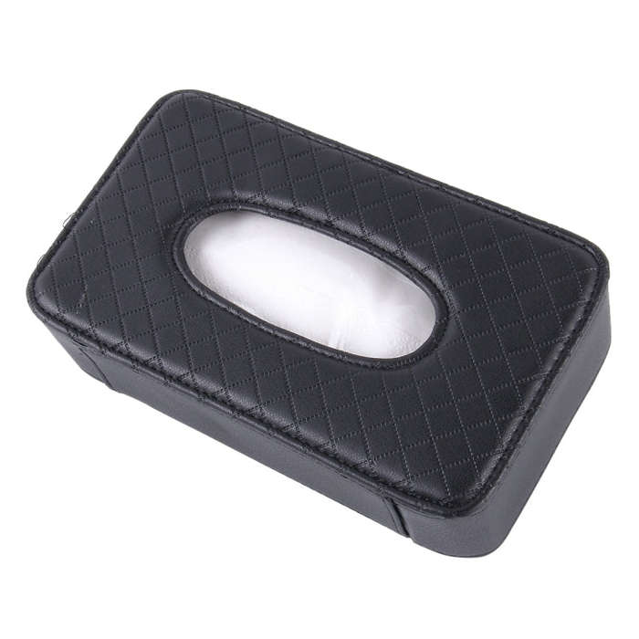 Car Sun Visor Hanger Tissue Box Paper Napkin Bag With 83g Napskins(Black)
