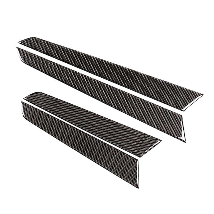 4 PCS Car Door Panel Carbon Fiber Decorative Sticker for Mercedes-Benz W204 2007-2013