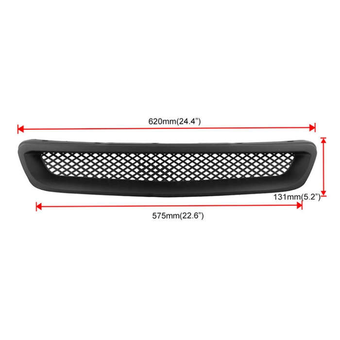 Car Front Racing Front Grille Grid ABS Insect Net for Honda Civic 1996-1998