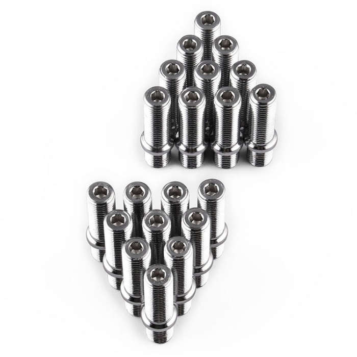 20 PCS 5.8cm Universal Car Modification Extended Wheels Stud Conversion M14x1.5 to M12x1.5 Screw ...