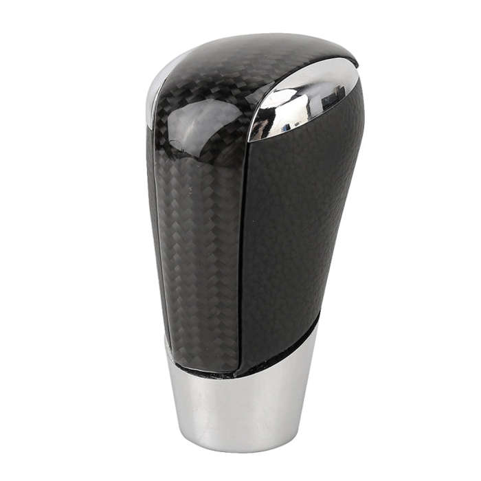 Universal Carbon Fiber Texture Leather Hole Pattern Car Gear Shift Knob Modified Shifter Lever Knob
