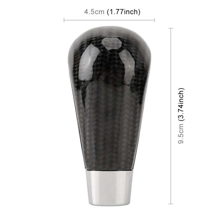 Universal Carbon Fiber Texture Leather Hole Pattern Car Gear Shift Knob Modified Shifter Lever Knob