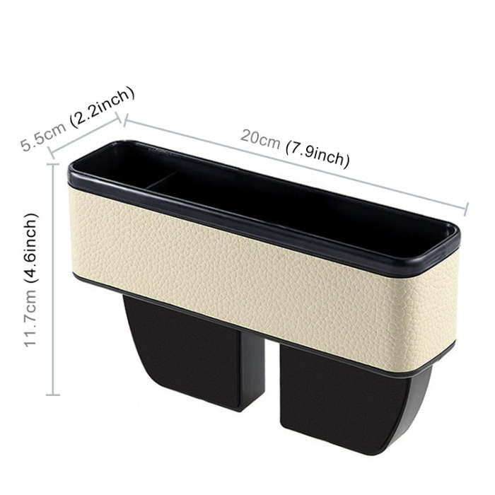 Universal Car Multi-functional Console Side Pocket Seat Gap Side Storage Box (Beige)