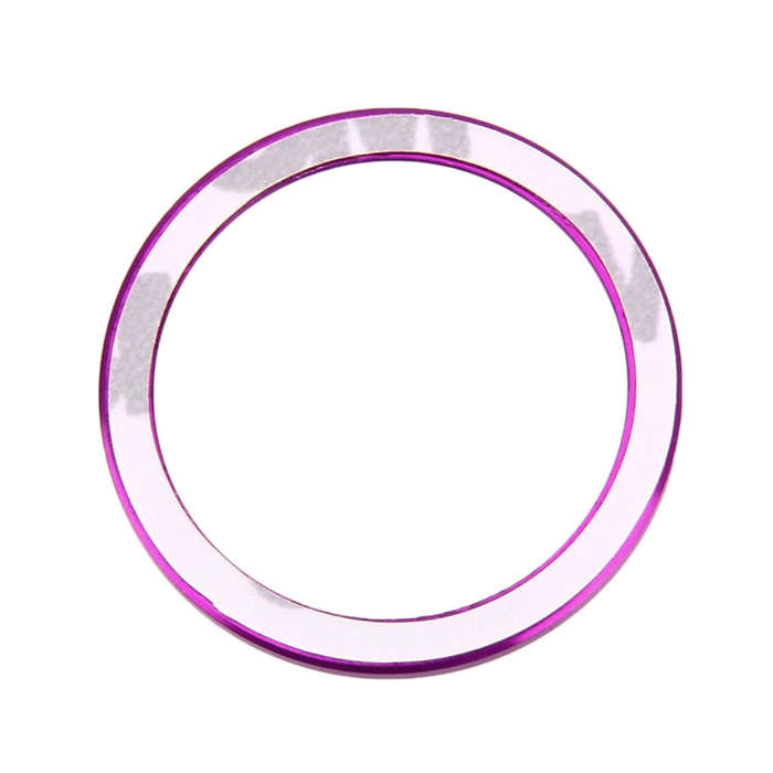 Car Engine Start Key Push Button Ring Trim Aluminum Alloy Sticker Decoration for Volkswagen(Purple)