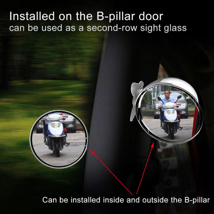 3R-044 Auxiliary Rear View Mirror Car Adjustable Blind Spot Mirror Wide Angle Auxiliary Rear View...