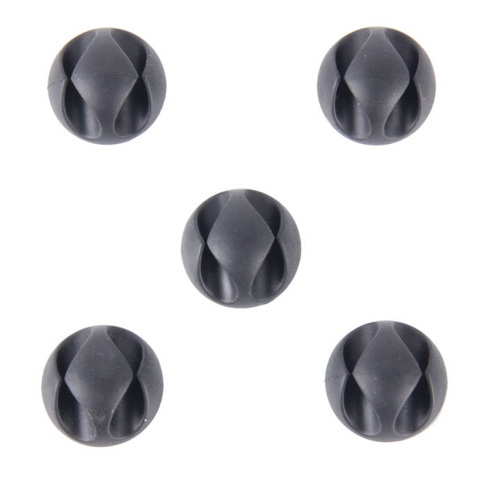 5 PCS Double Hole Cable Clips, Cable Management System and Cord Organizer Solution(Black)