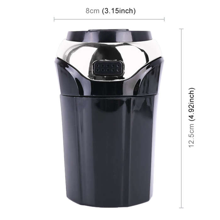 2 in 1 Universal Car Detachable Electronic Cigarette Lighter + Trash Rubbish Bin Ashtray(Silver)